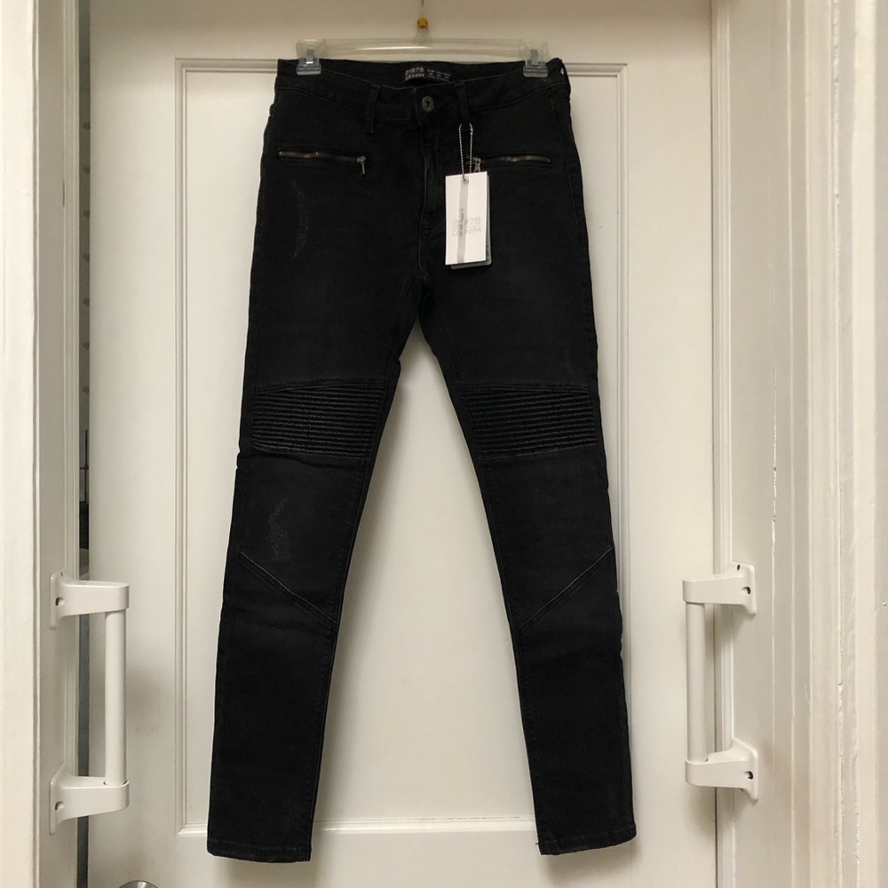 🆕 ZARA BLACK MID RISE SKINNY FIT JEANS SIZE 6